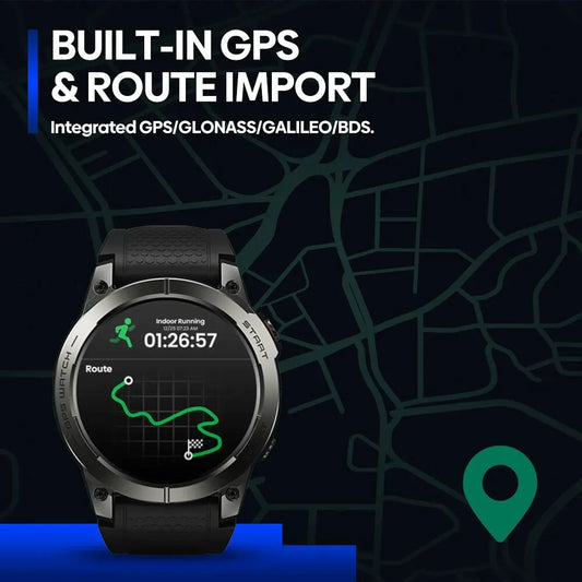 Relógio Zeblaze Stratos 3 PRO Smartwatch GPS 1.43” Tela HD AMOLED, GPS Integrado, Chamadas Bluetooth, Relógio Esportivo Inteligente para Homens.